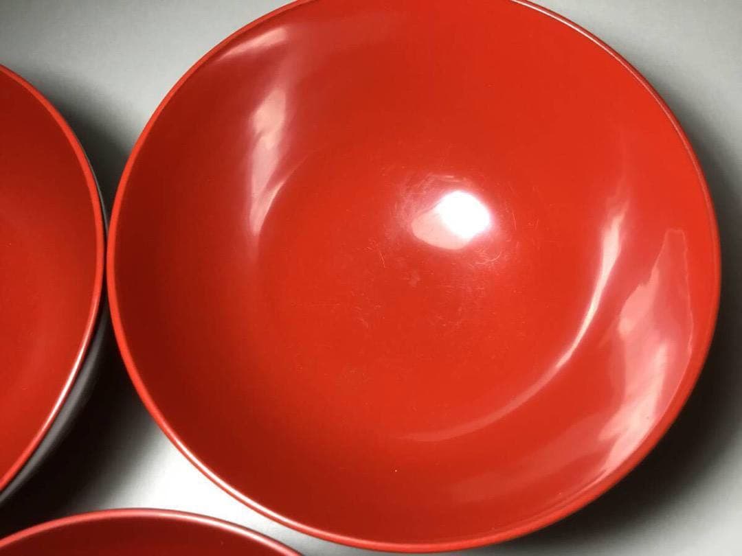 漆塗■ 吸い物椀 / ５客セット / 桐紋■伝統工芸 汁椀 木彫 和食器 漆器ー