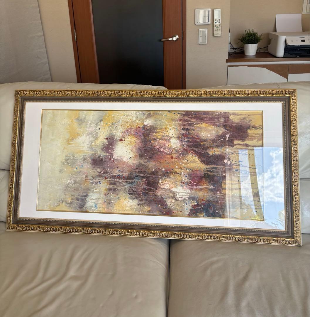 原画 インテリアアート　大型 ゴールド額装