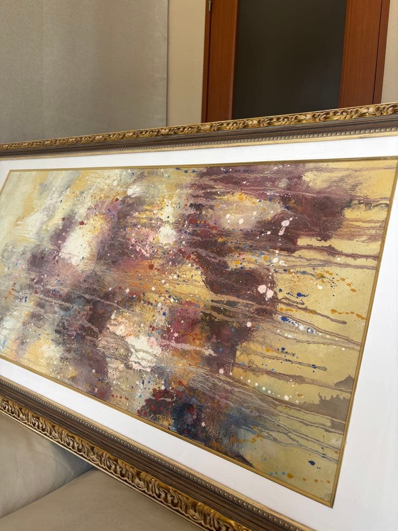 原画 インテリアアート　大型 ゴールド額装