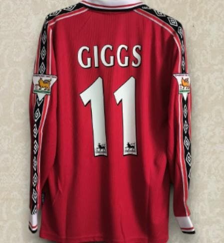 98/99 マンチェスター・ユナイテッド ホーム 長袖 11番 ライアン・ギグス