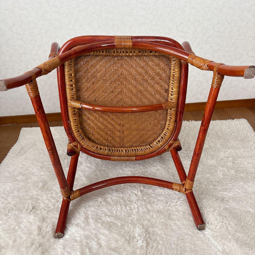 極上】ラタン アームチェア 一人掛け ダイニングチェア
