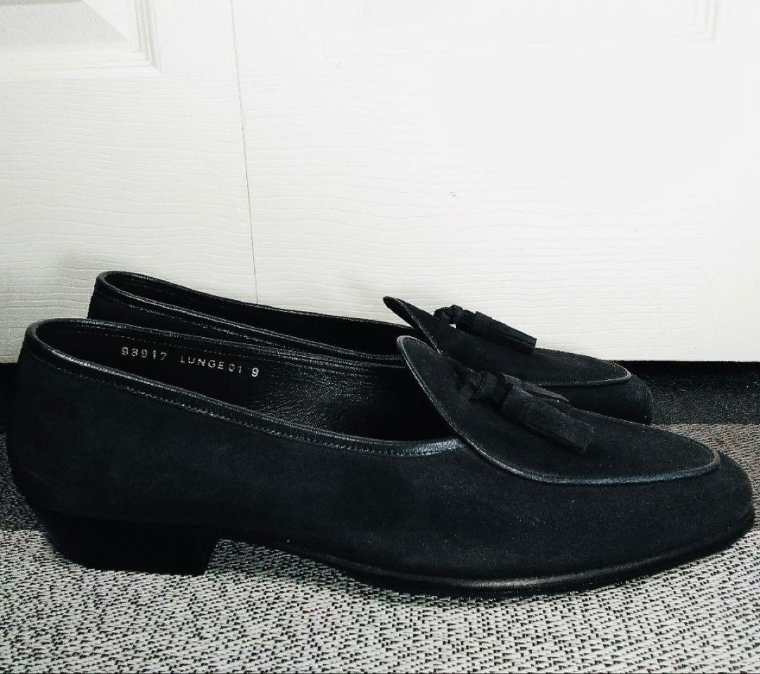 ❮新品未使❯ジャランスリワヤ⁄ネイビースエード⁄GOMMAベルジャンスリップオン