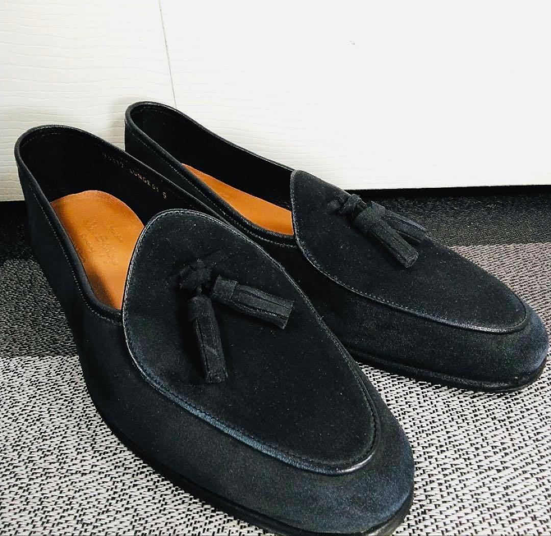 ❮新品未使❯ジャランスリワヤ⁄ネイビースエード⁄GOMMAベルジャンスリップオン