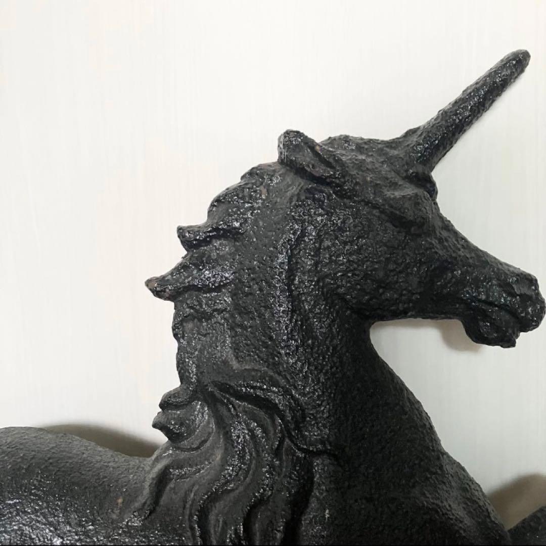フランスアンティーク　ユニコーンのオブジェ　置物