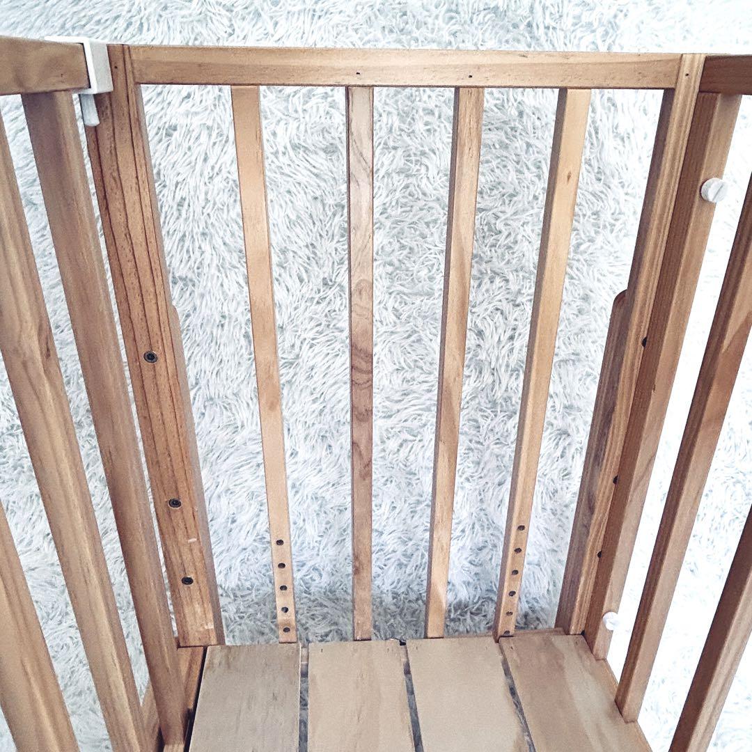 大和屋 そいねーるⅢ　ベビーベッド　ナチュラル サポートベルト付き