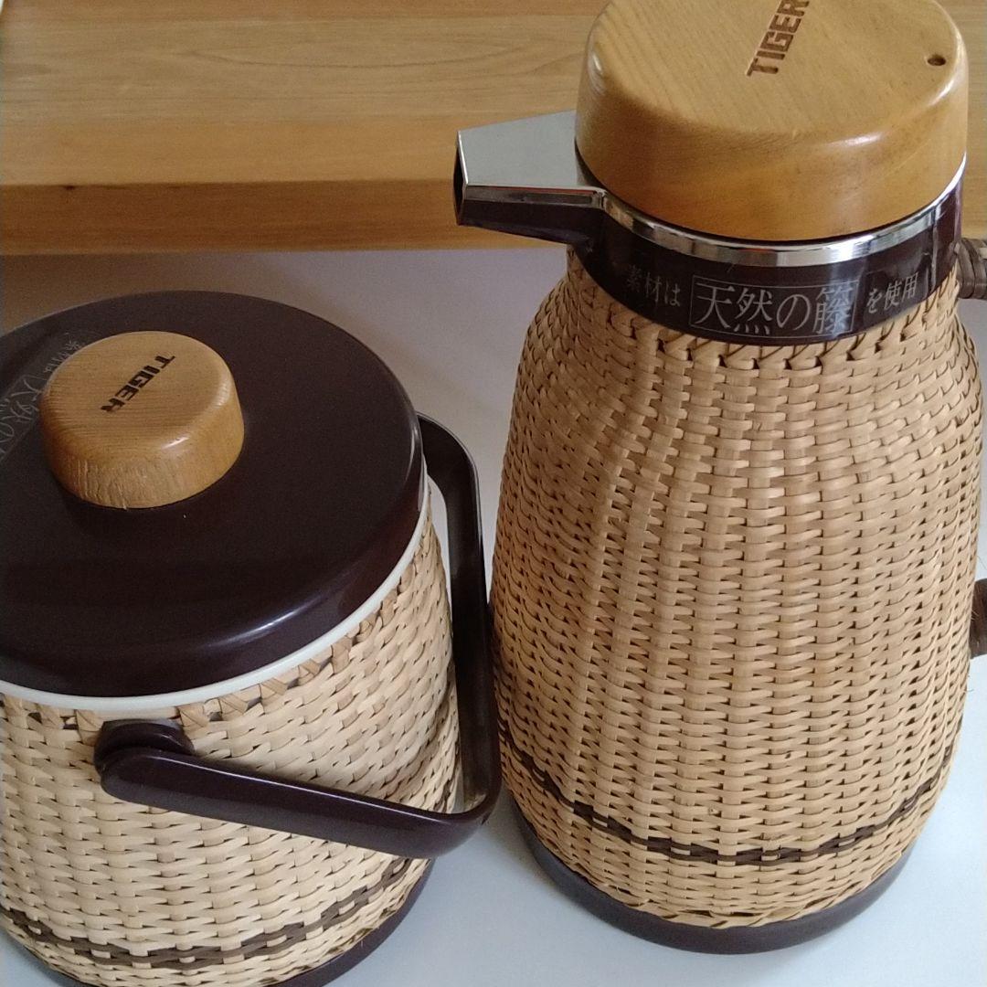 未使用　タイガー魔法瓶　籐ポット　籐アイスペール　セット