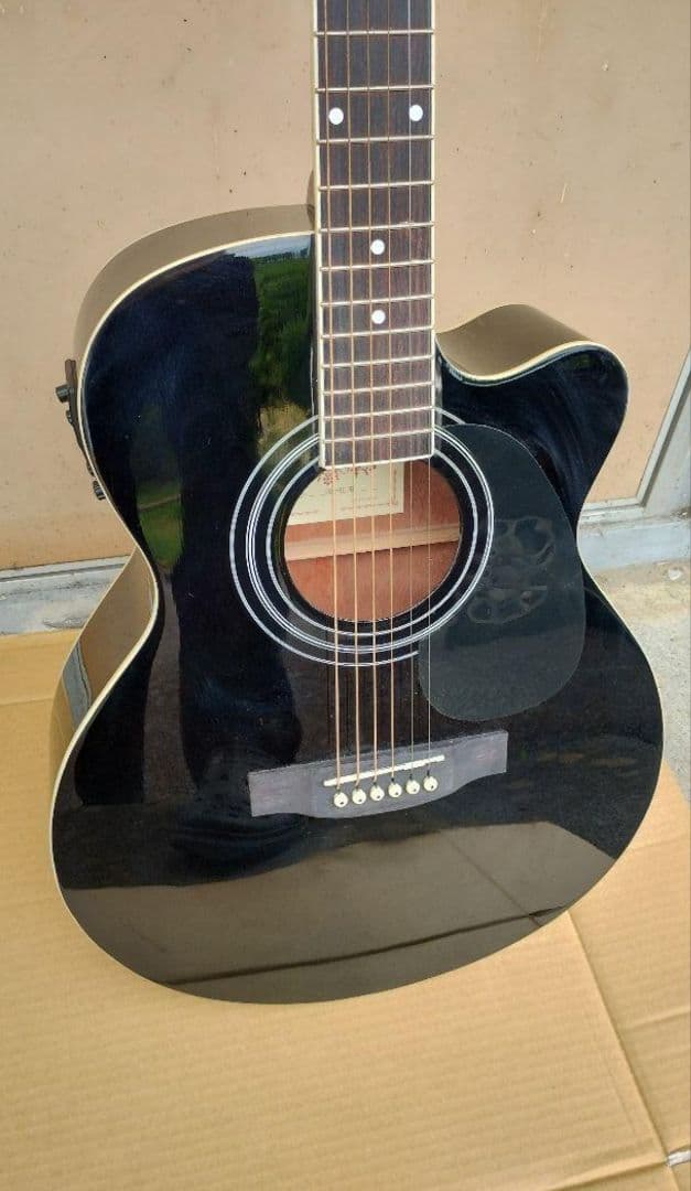 超美品 展示品 SEPIA CLUE EAW-01 BK プリアンプ付エレアコ