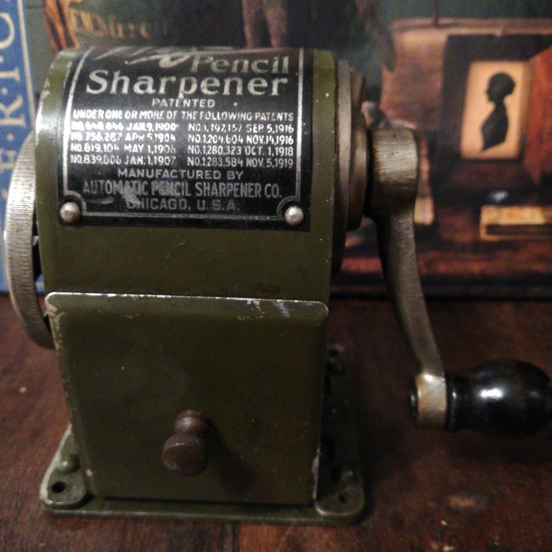 米国シカゴ アンティークWizerdウィザード鉛筆削り☆ステーショナリー文房具