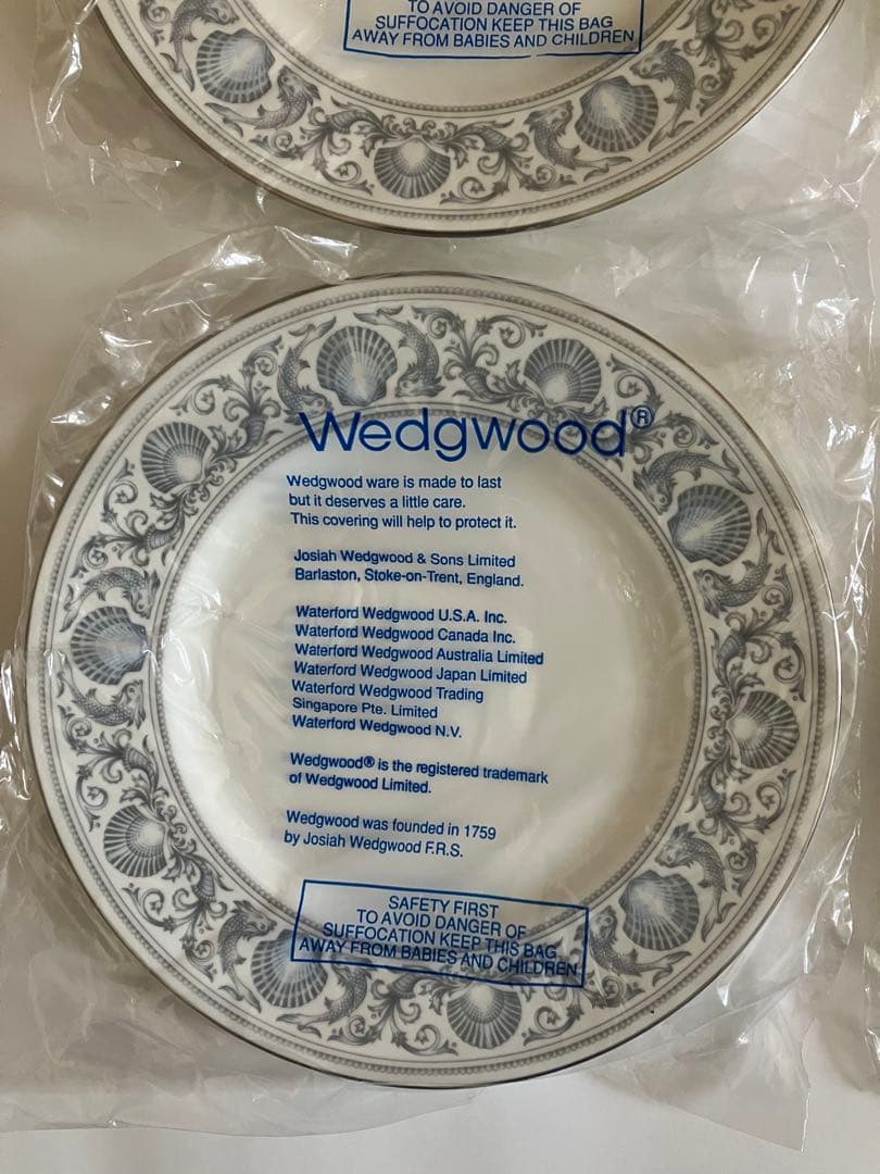 ウェッジウッド ドルフィンホワイト　 プレート　６枚