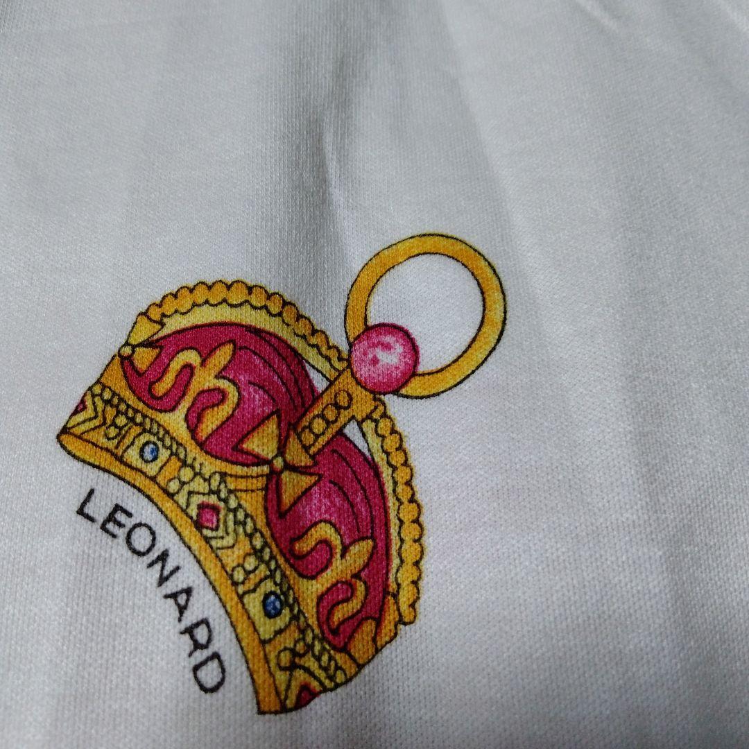 【美品】レオナール　カーディガン　花柄　金ボタン　宝石 ロゴボタン