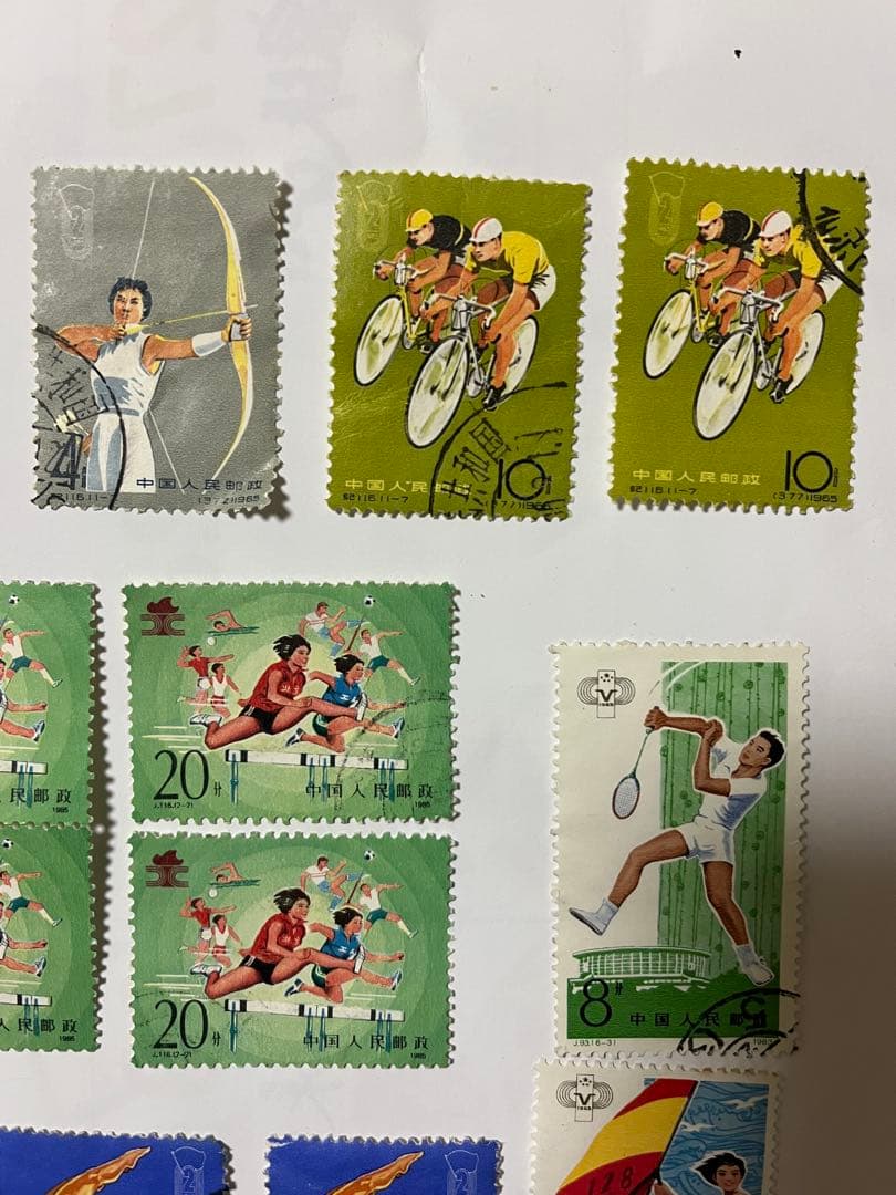 中国 使用済切手 スポーツ 多数(35枚)