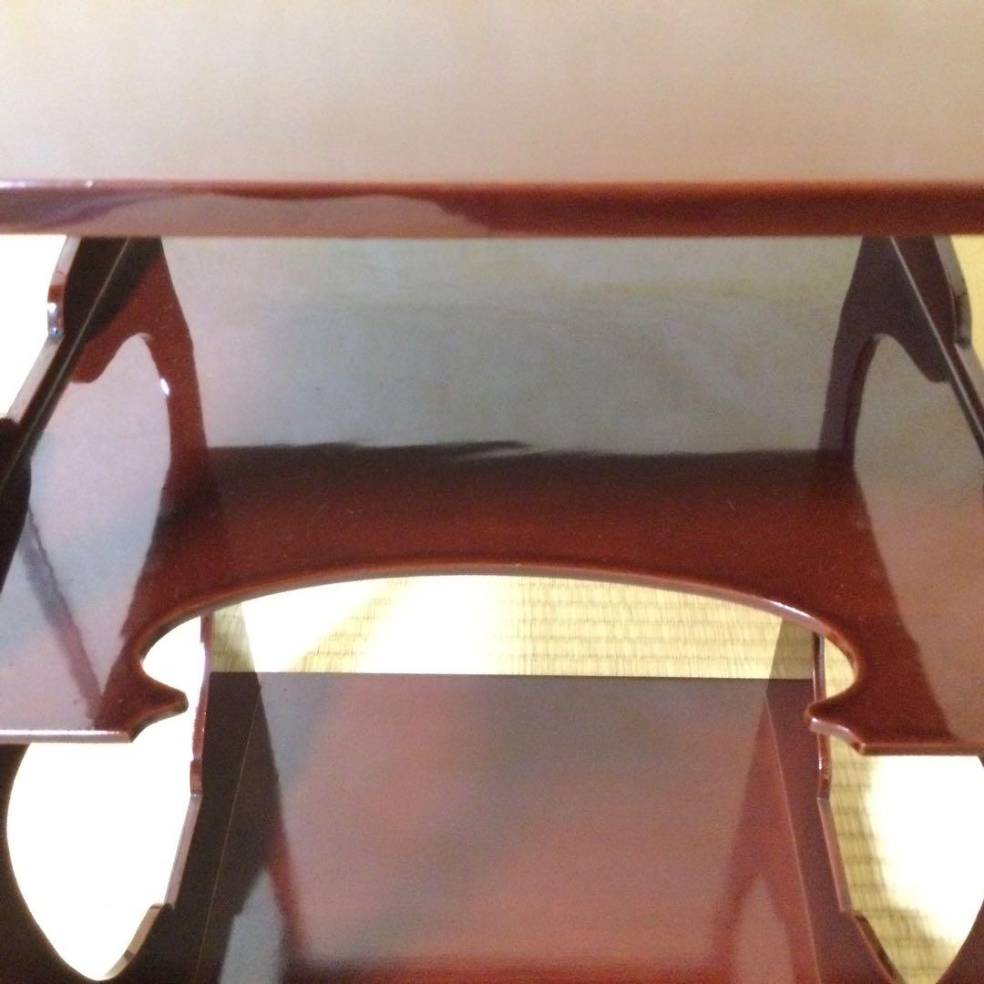 茶道具 水指棚 宗桂箱書 溜塗 茶棚 外箱付 L305