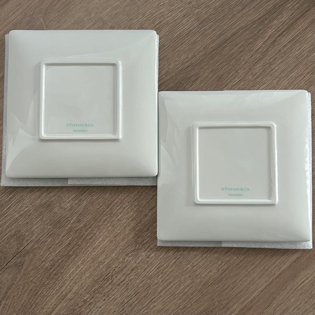 TIFFANY ティファニー ブルーボウデザート プレート 2枚セット