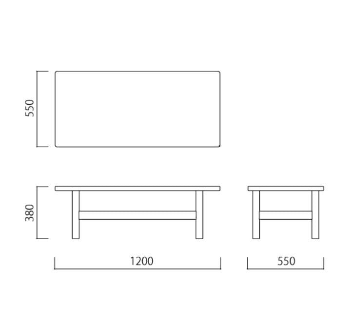 IDEE　イデー　DIMANCHE LOW TABLE　ローテーブル