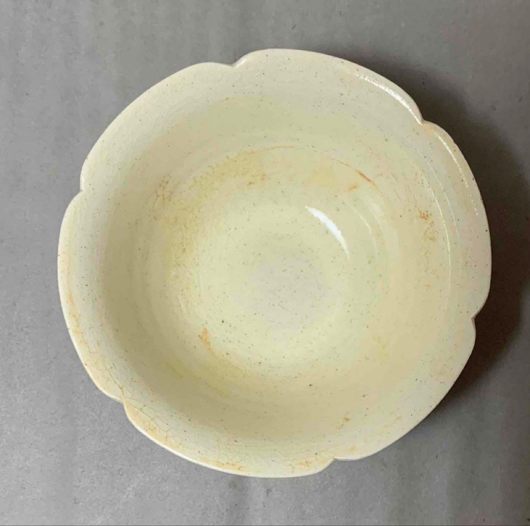 中国 無地輪花碗　f2250218