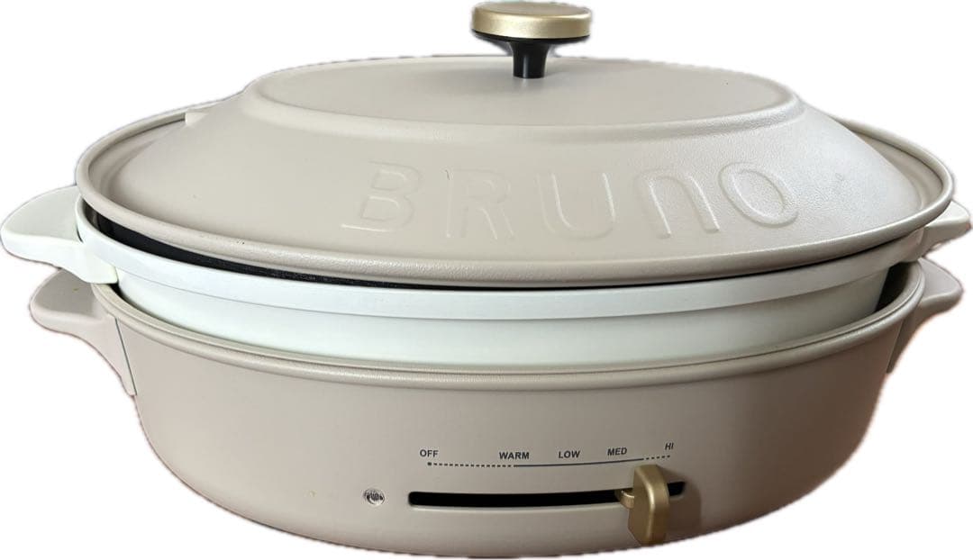 ブルーノ　オーバルホットプレートグレージュ