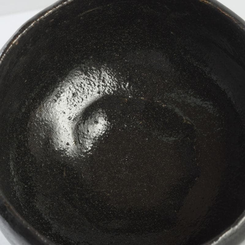 茶道具　楽吉左衛門　黒楽数印茶碗　V　9668