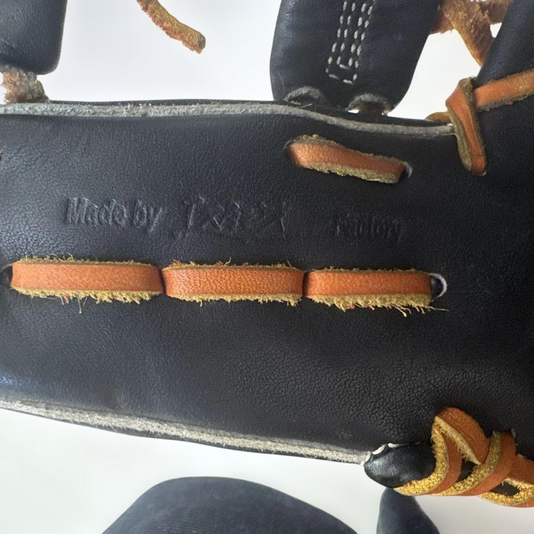 アトムズ　軟式グローブ 黒/オレンジ