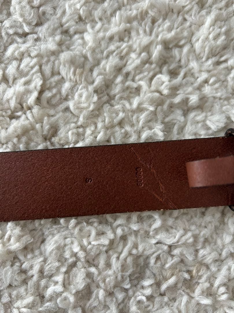 ラルフローレン　ブラウンレザーベルト メタルバックル