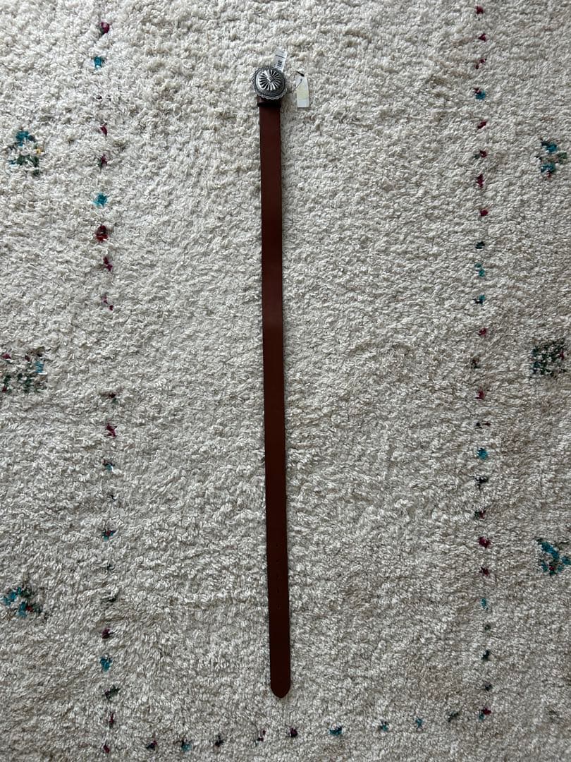 ラルフローレン　ブラウンレザーベルト メタルバックル