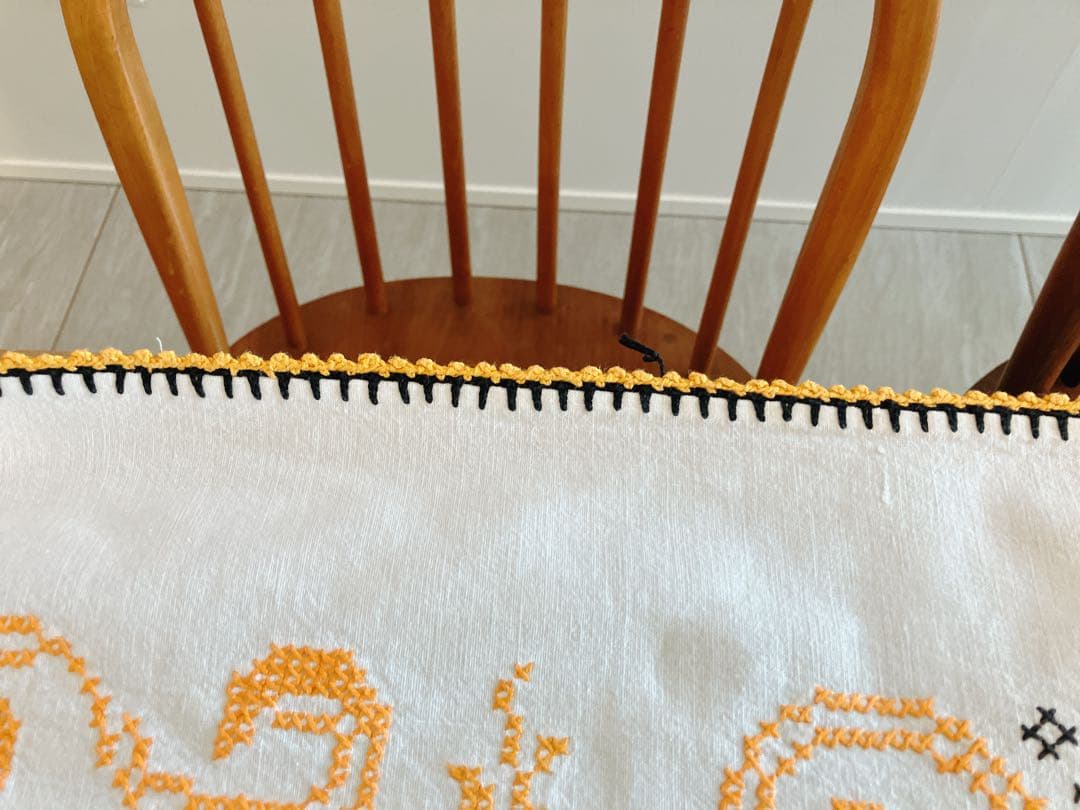 ドイツ製 アンティーク 手縫い テーブルクロス ユーロ アーコール