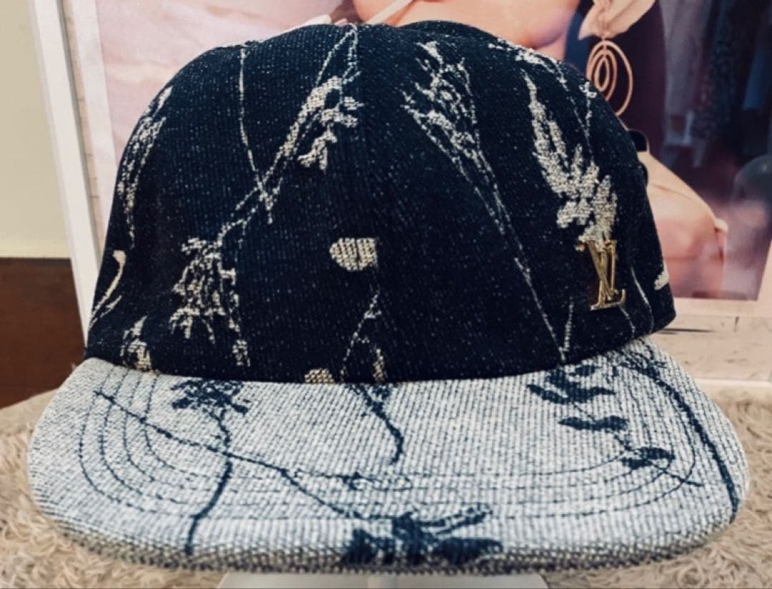 LouisVuitton ルイヴィトン フラワープリント デニム キャップ 帽子