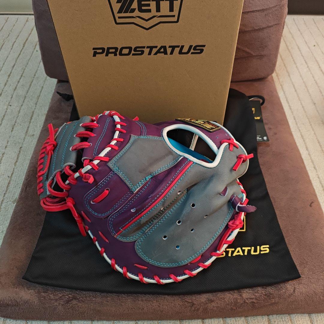 新品!型付け済！ZETTプロステイタス　軟式オーダーキャッチャーミット