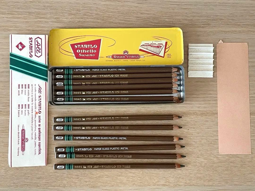 STABILO ALL 8045 鉛筆 ブラウン 1ダース 1950s 60s