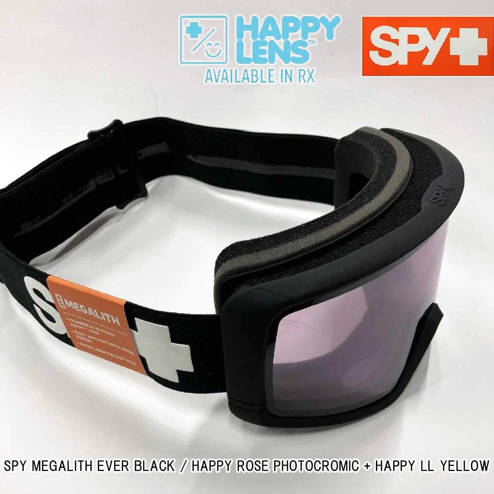 【新品】25-26 SPY MEGALITH EVER BLACK 調光レンズ