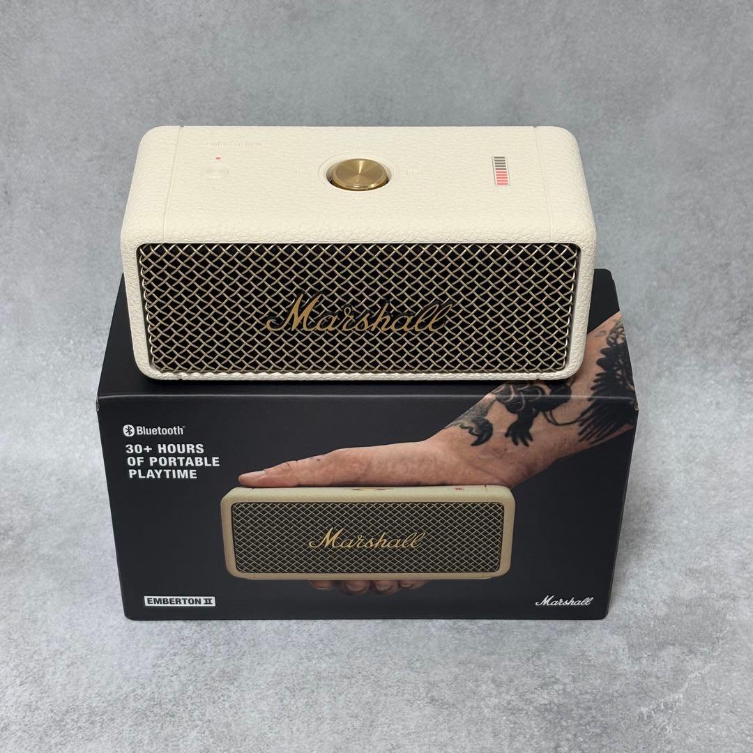 Marshall Emberton II 美品 クリーム ワイヤレススピーカー