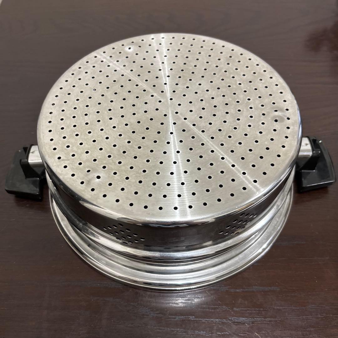 ロイヤルクイーン　大フライパン 6コート 大ドームカバー ラック 大スティーマー