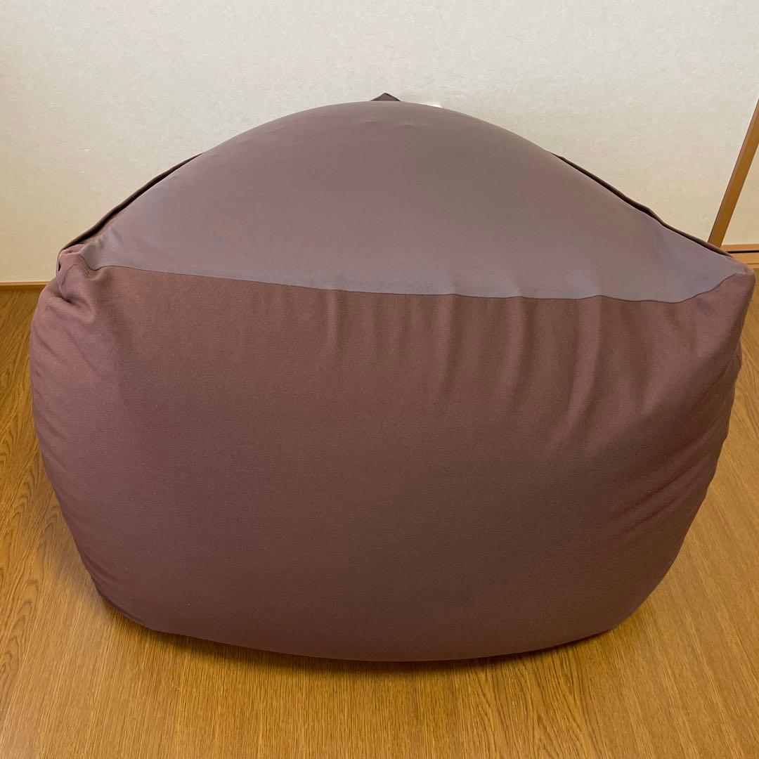 【美品】mogu モグ 三角フィットソファ ビーズクッション ブラウン