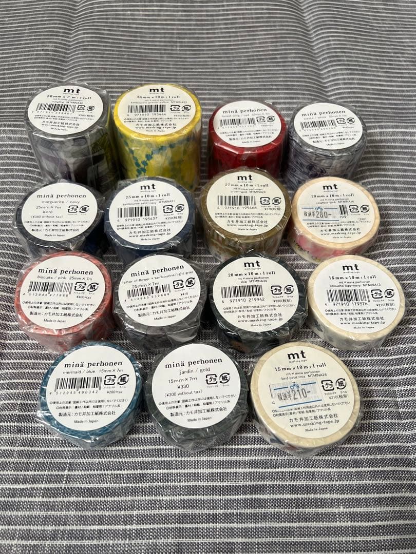 ミナペルホネン マスキングテープ　15個セット　廃盤　マステ　mt カモ井