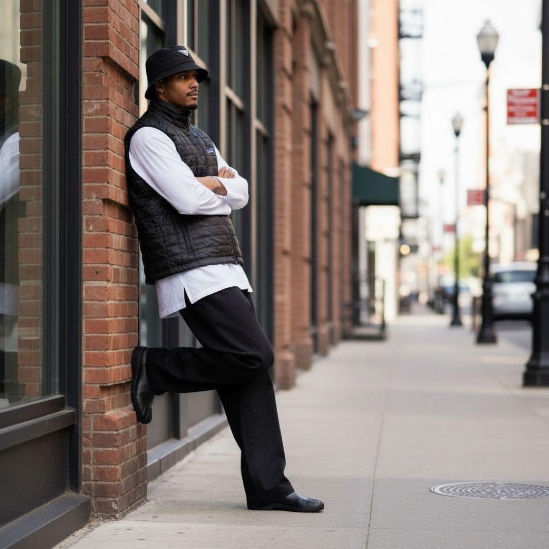 【w887】Patagonia ナノパフ ベスト プリマロフト ブラック テック