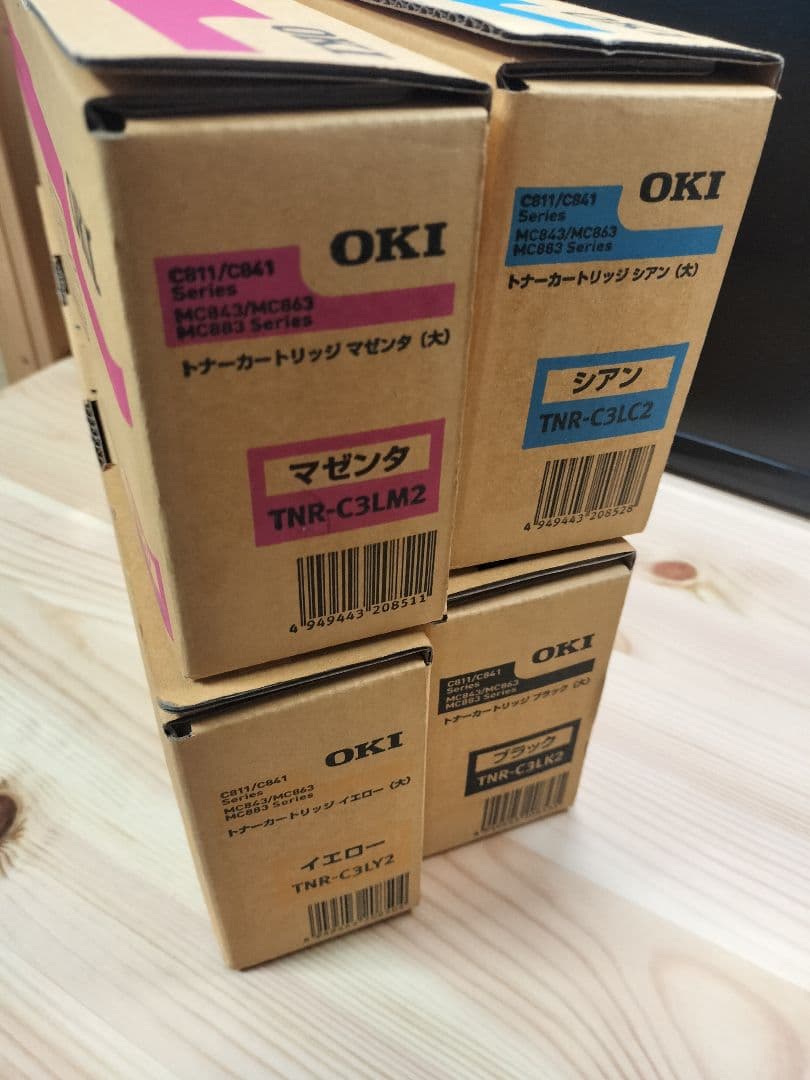 【未使用・全色大容量】OKI TNR-C3Lトナーカートリッジセット