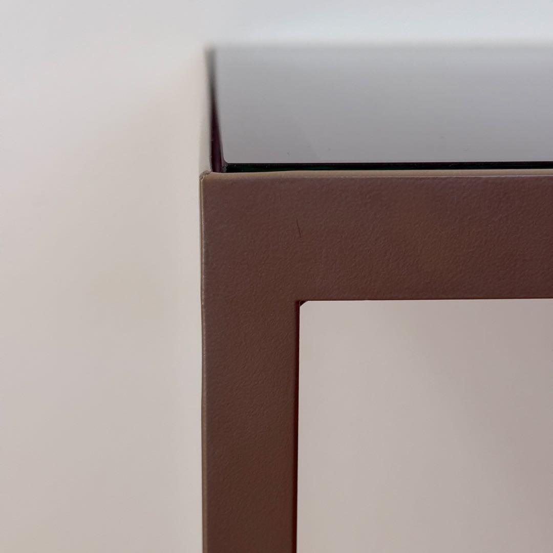 希少　パモウナ　サイドテーブル　ガラステーブル　モダンインテリア　ディスプレイ台