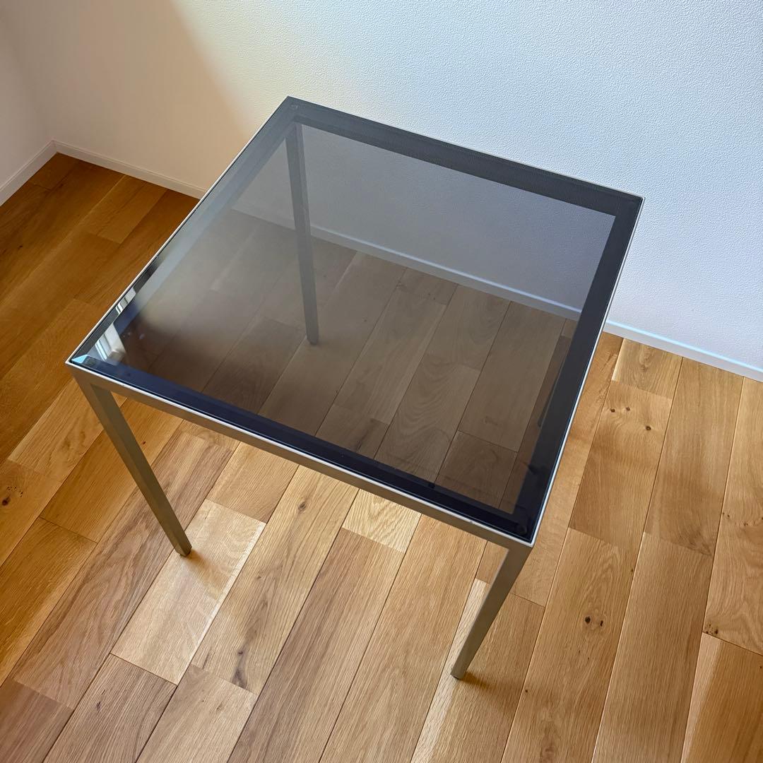 希少　パモウナ　サイドテーブル　ガラステーブル　モダンインテリア　ディスプレイ台