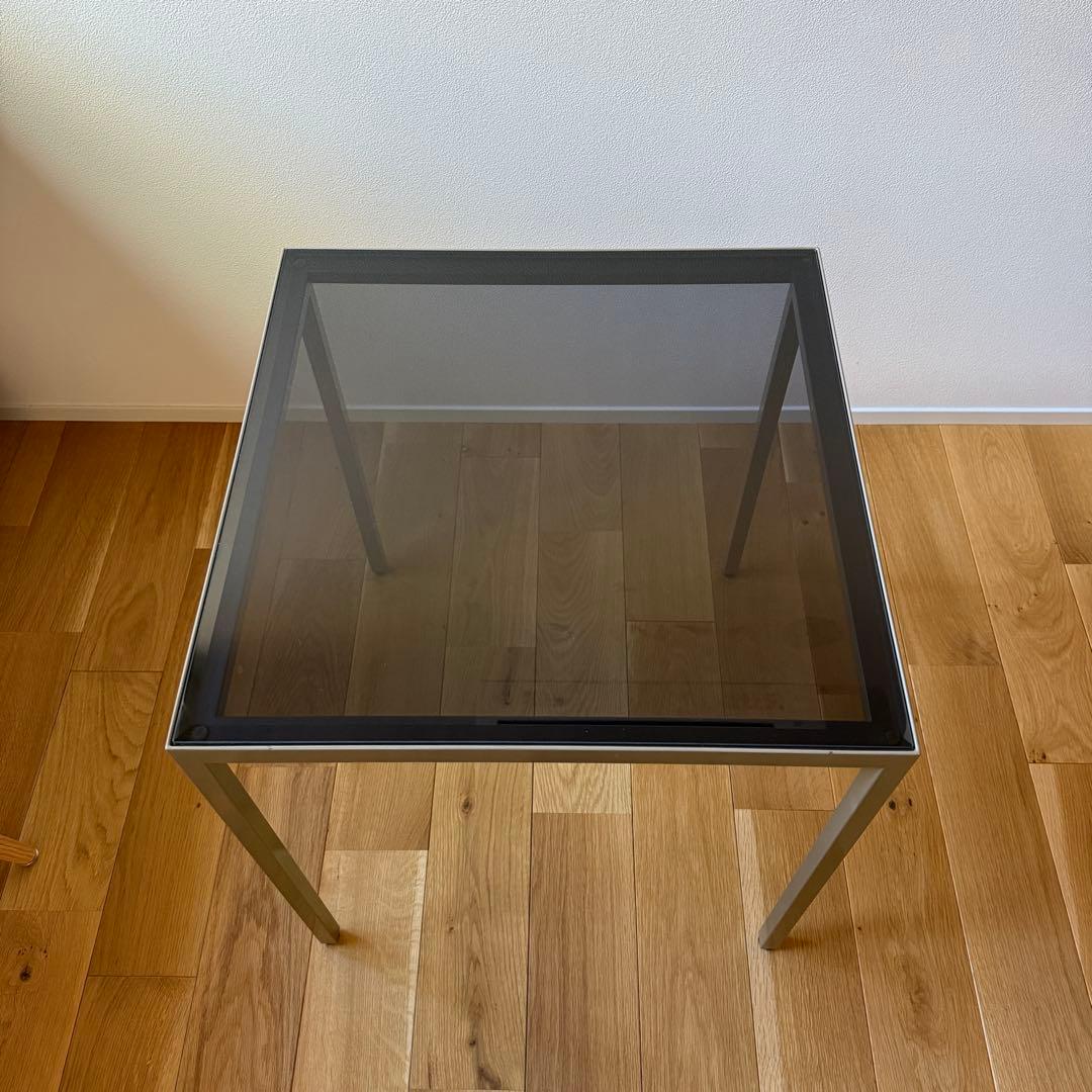 希少　パモウナ　サイドテーブル　ガラステーブル　モダンインテリア　ディスプレイ台