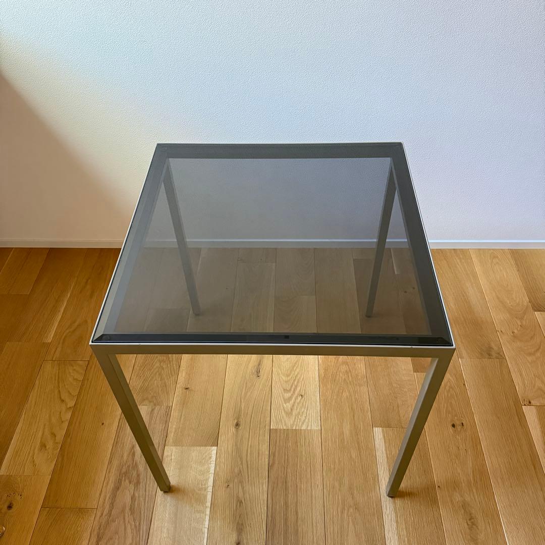 希少　パモウナ　サイドテーブル　ガラステーブル　モダンインテリア　ディスプレイ台