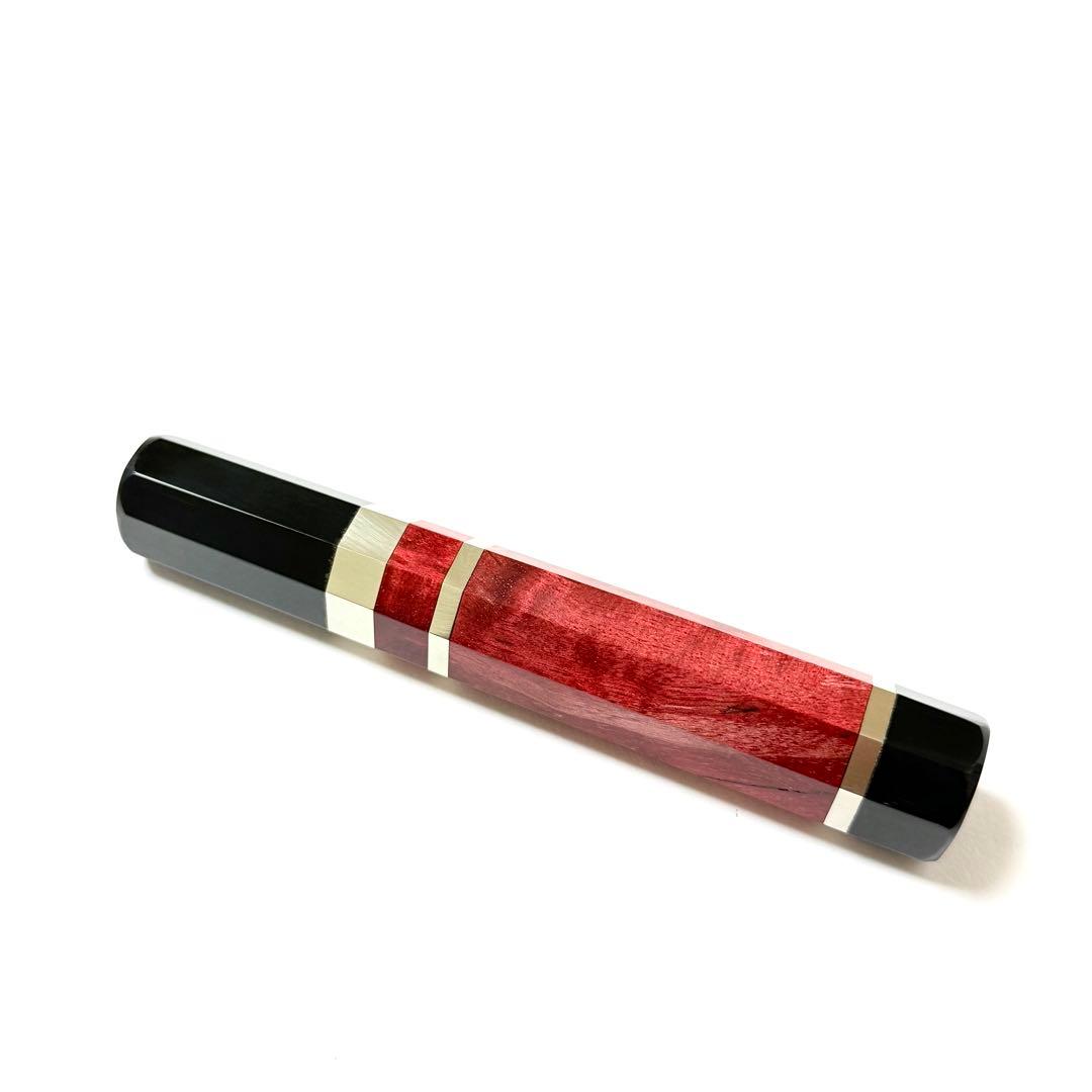 三段銀巻 黒水牛角 ペティ4寸 スタビライズドウッド 八角柄 ペティ120 k