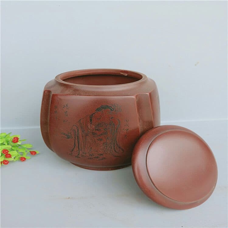 正統宜興紫砂（四大美女）の手作り茶缶