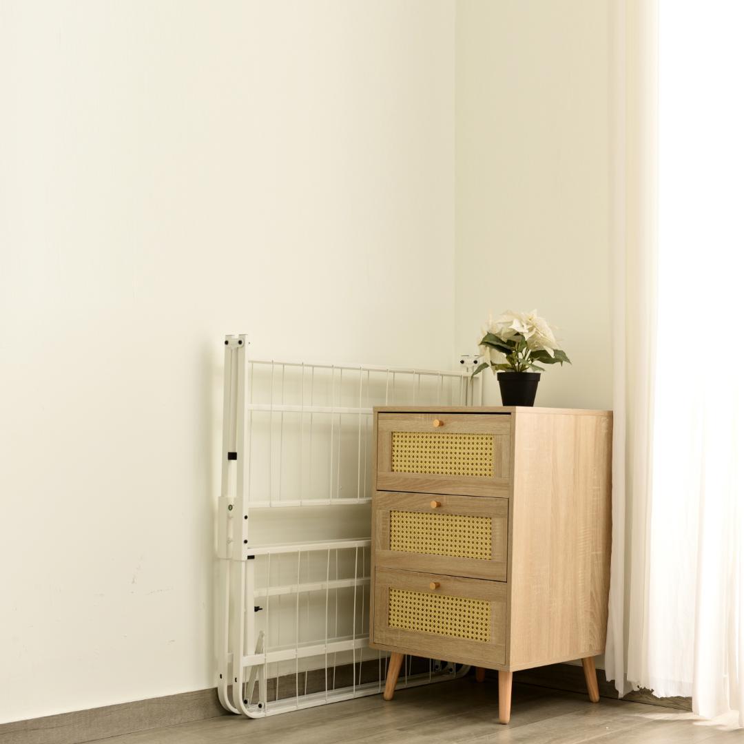 限定価格！パイプベッド 折りたたみベッド シングル 組立簡単 （S）BLACK