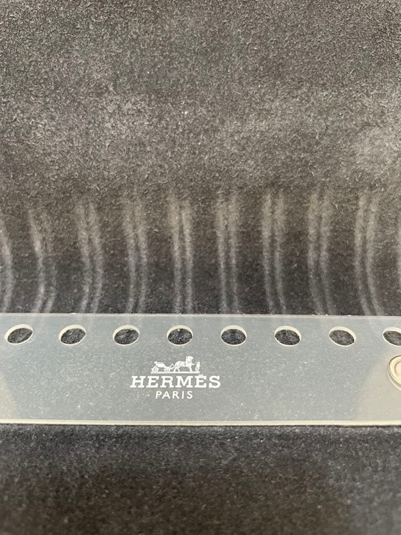 HERMÈS エルメス 黒 レザー リングバインダー　 メモ帳