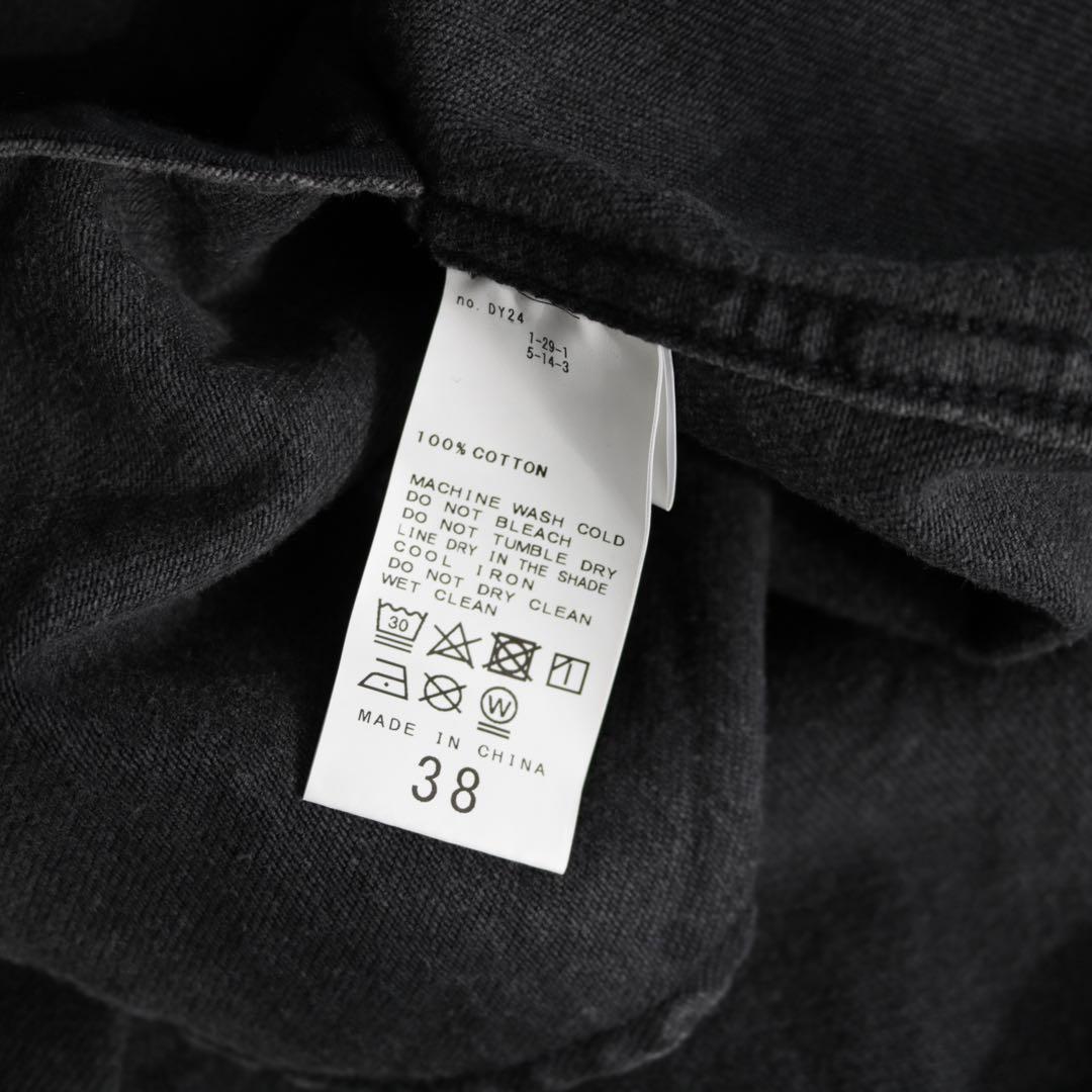 スピックアンドスパン オーバーサイズ デニムロングシャツ 黒 羽織り ゆったり