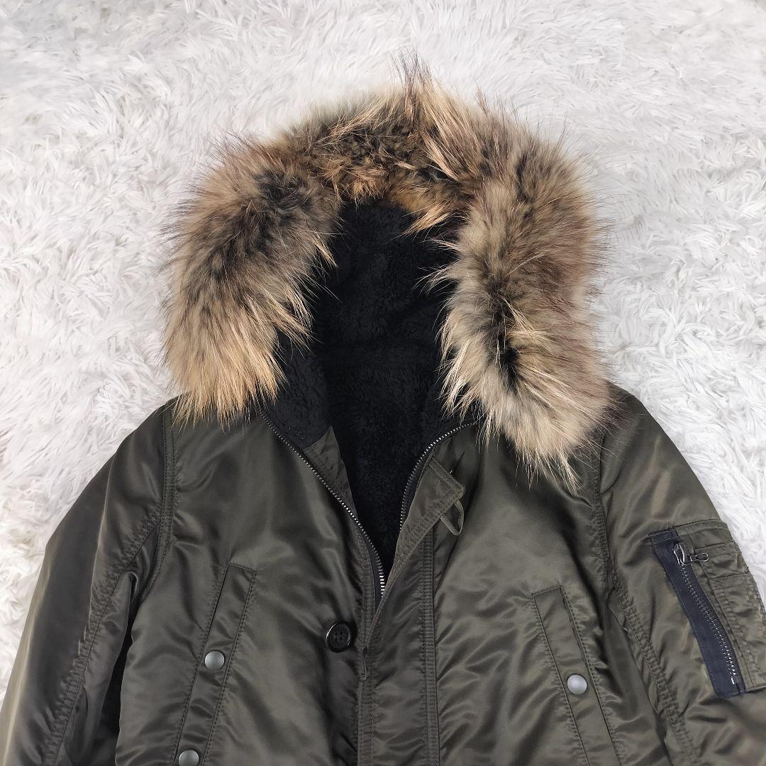 SHELLAC シェラック ナイロンファーモッズコート カーキ 46