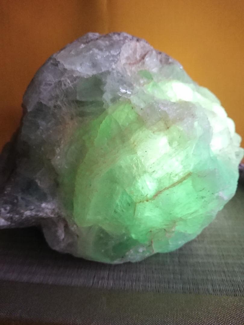 天然石　フローライト　原石　6kg　置物　インテリア　工芸品　美術品　A2850