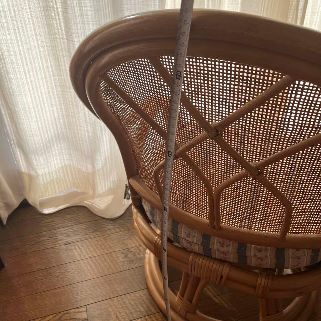 ラタンチエア回転椅子