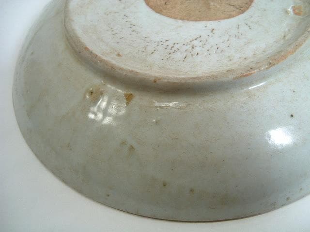 皿■古い安南染付時代物 青華 中鉢 唐草紋 中皿 骨董品 古美術 古玩■