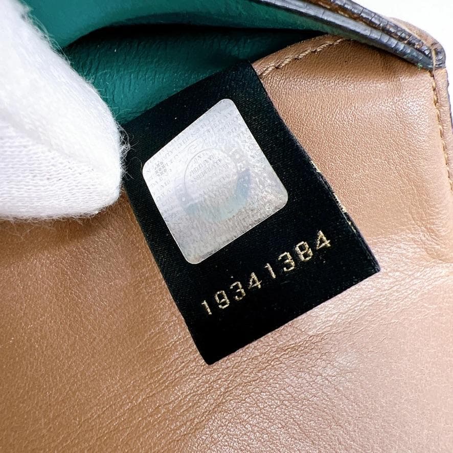 劇レア　ブルガリ BVLGARI 　セルベンティ　長財布 ブラック×ブラウン