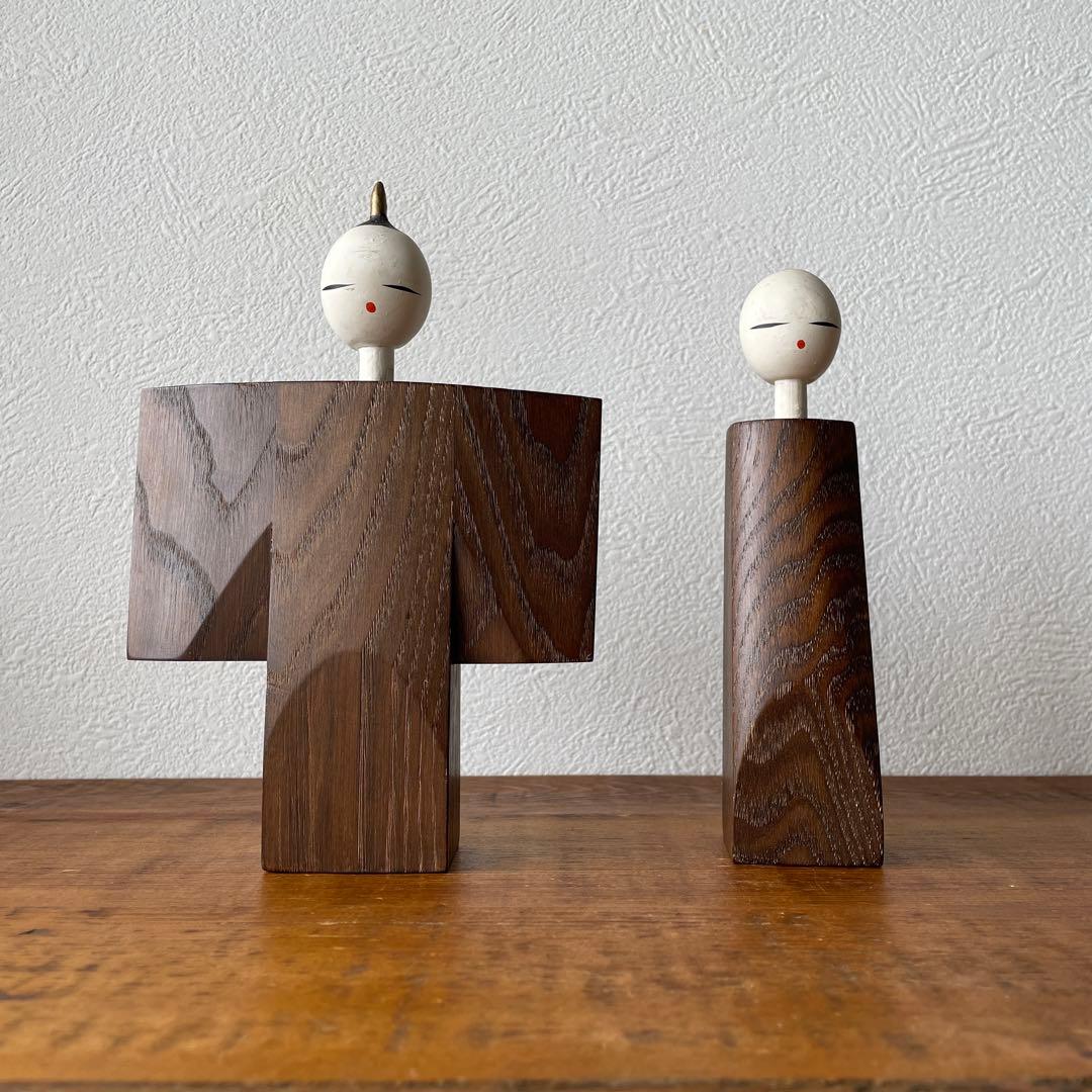 希少　古物　欅木製　立て雛　芸術　古道具　伝統文化　民藝